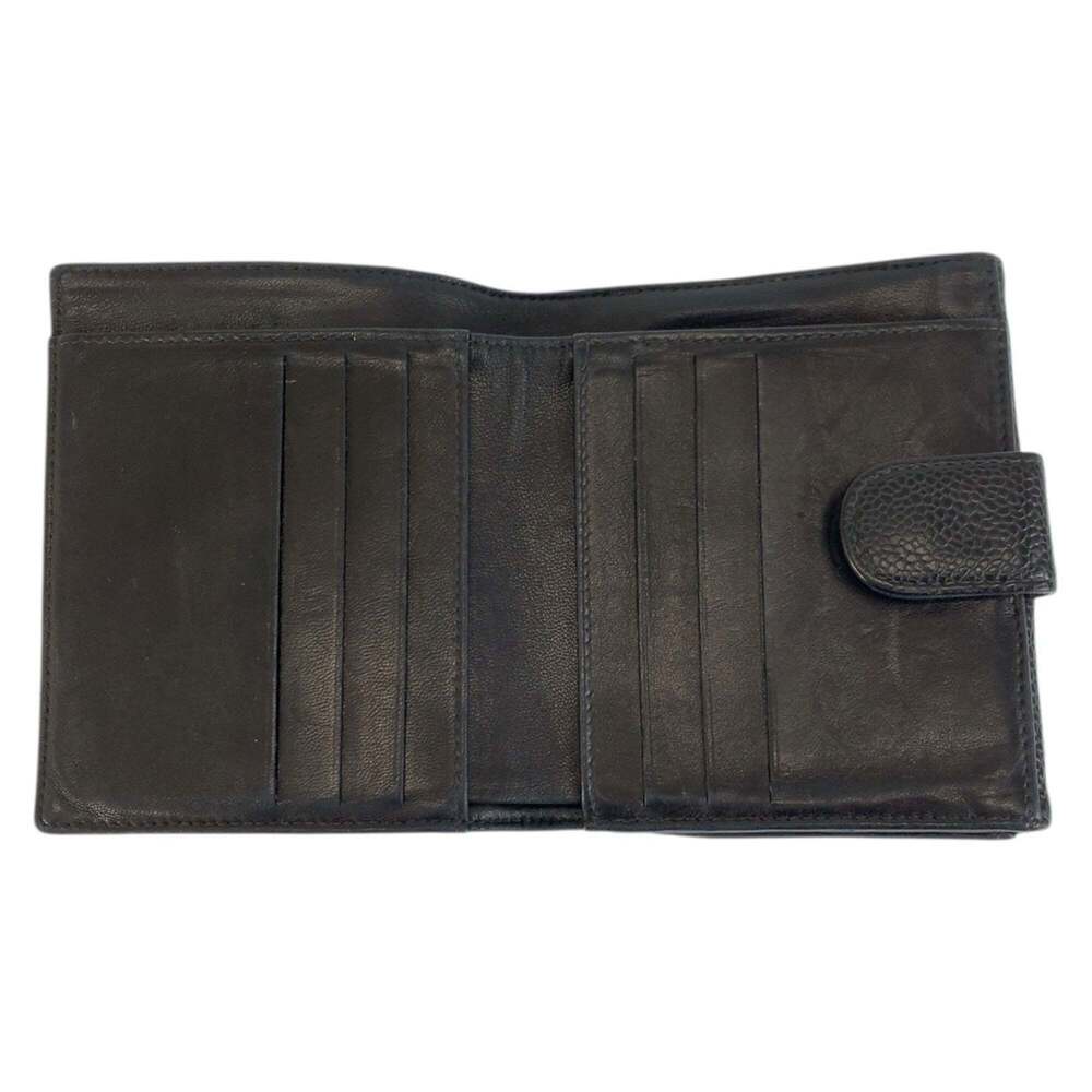 CHANEL Vintage Black Leather Logo Wallet - Picture 4 of 10